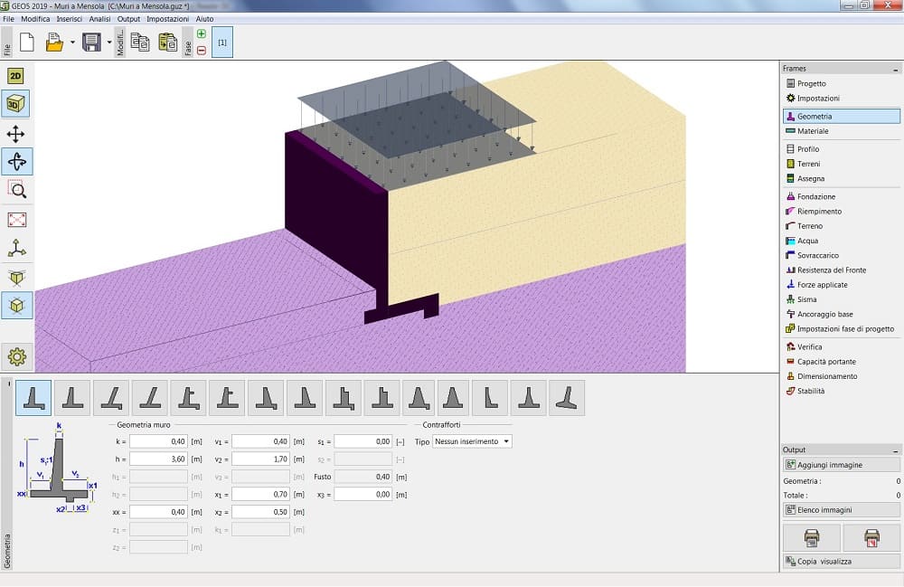 Geotecnica Muri Di Sostegno.Software Per Progetto E Verifica Di Muri Di Sostegno E Gabbioni Eiseko Computers